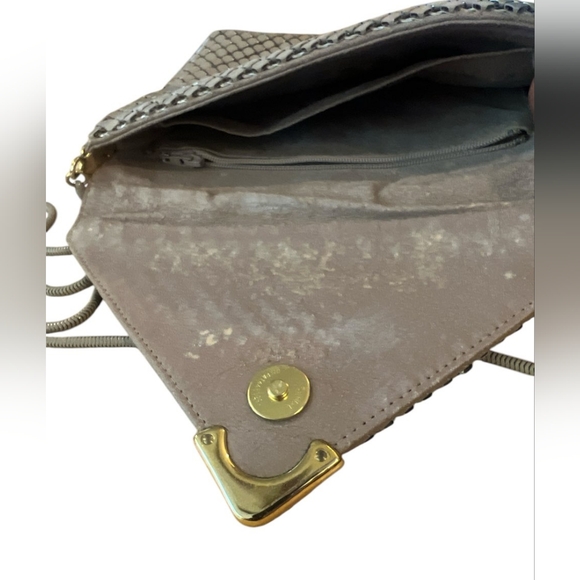 Vintage Elegant Tan Chainlink Clutch/ Shoulder Bag - Picture 7 of 7